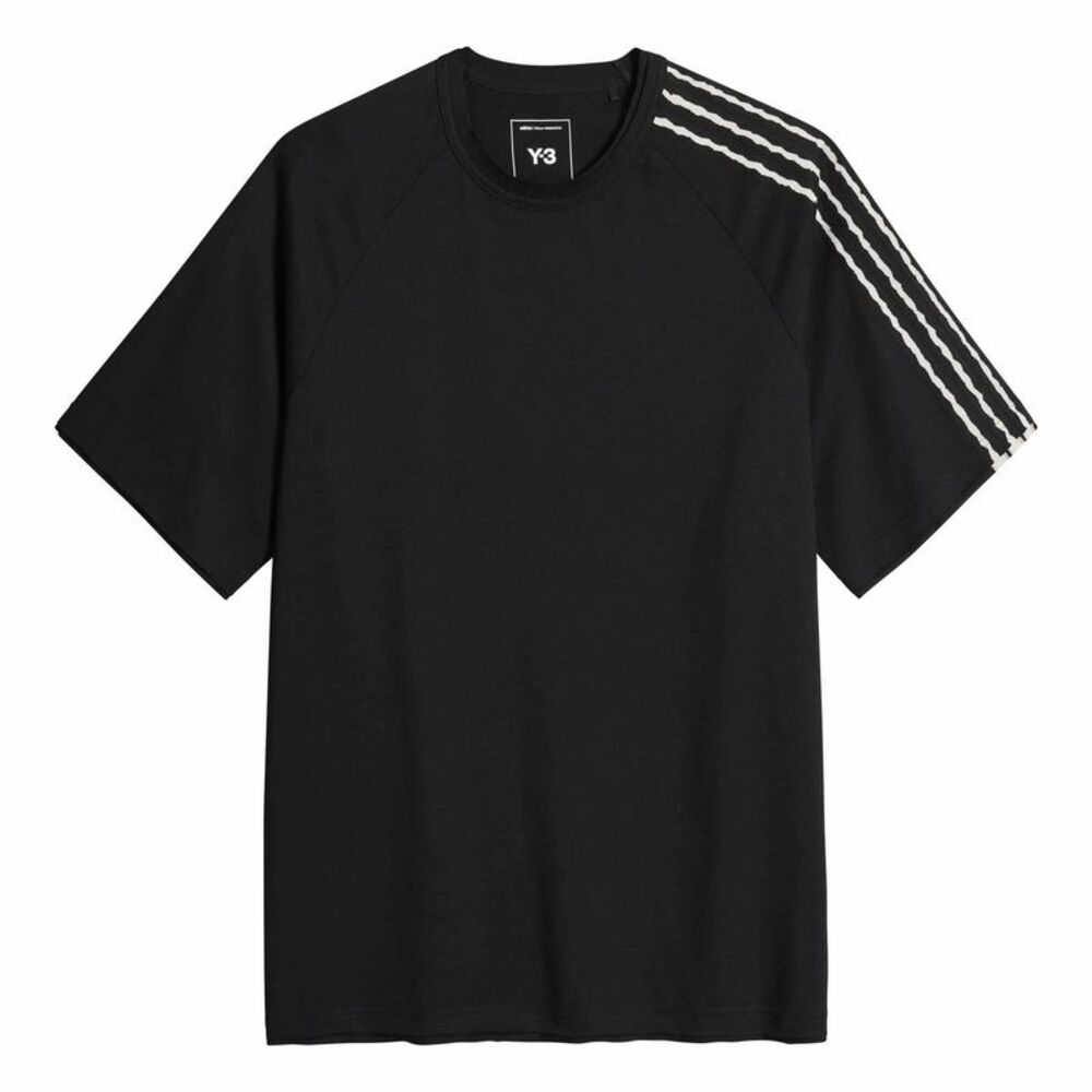 Y-3 Mens 3 Stripes Regular T-Shirt / Black